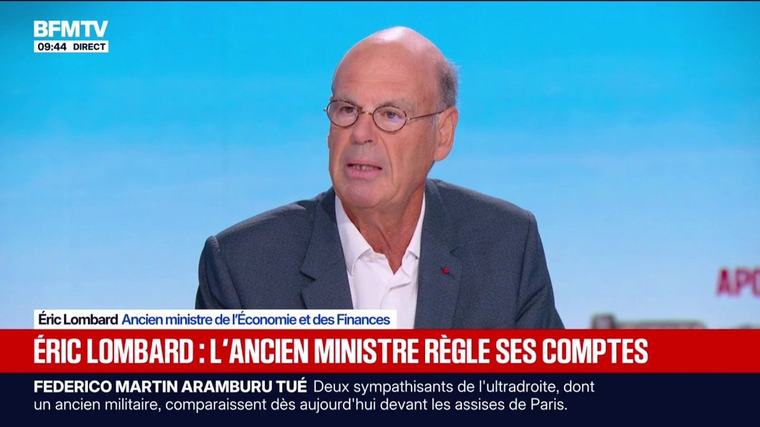 Budget: "Nous ne sommes pas du tout ruinés", affirme Éric Lombard, ancien ministre de l'Économie et des Finances